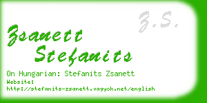 zsanett stefanits business card